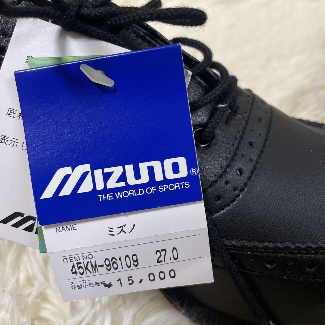 新品　MIZUNO ミズノ　ゴルフシューズ　スパイク　27.0cm ブラック　黒