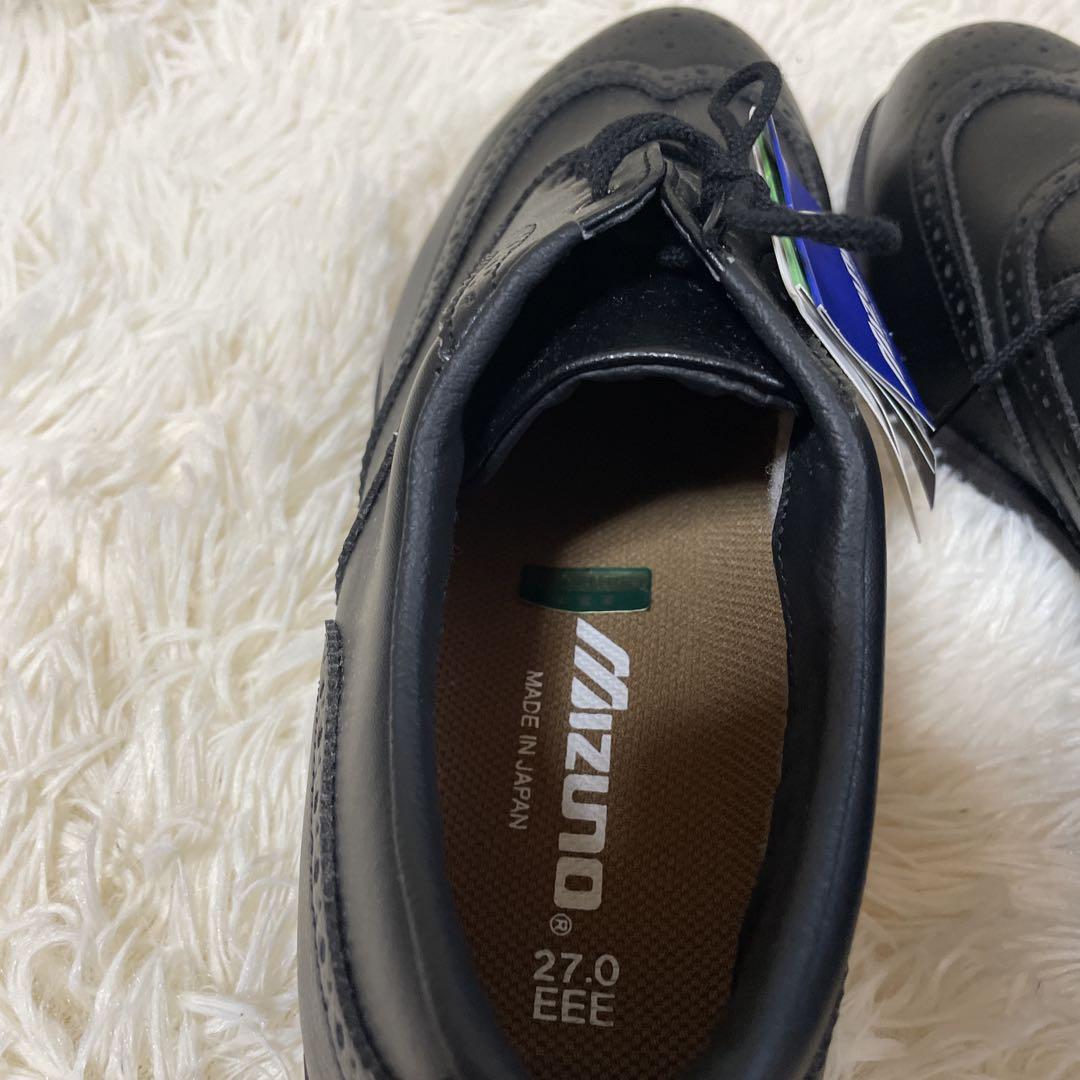 新品　MIZUNO ミズノ　ゴルフシューズ　スパイク　27.0cm ブラック　黒