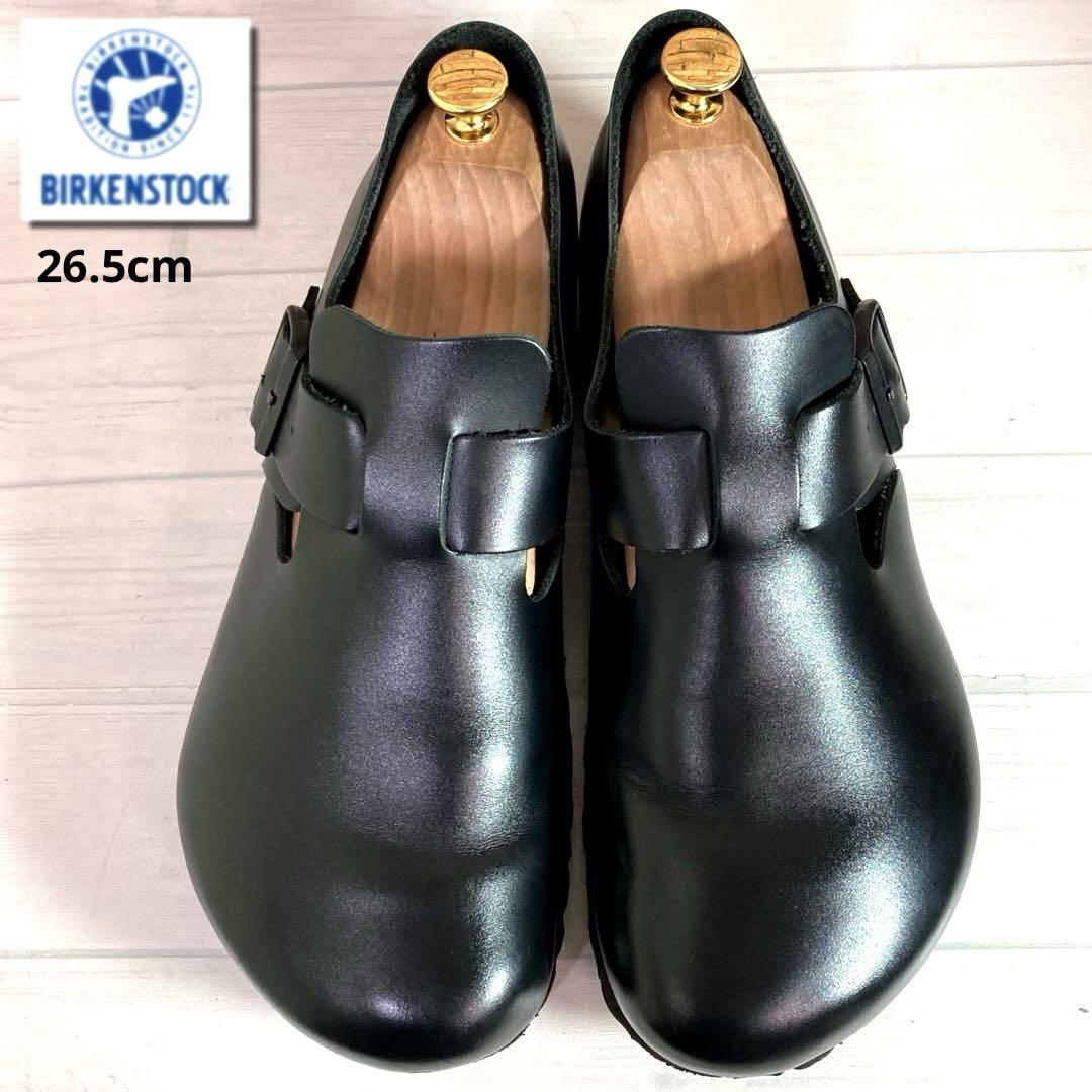ビルケンシュトック ロンドン コンフォートサンダル 本革 黒 23.0 美品□ビルケンシュトック□サンダル✨LONDON/ロンドン レザー