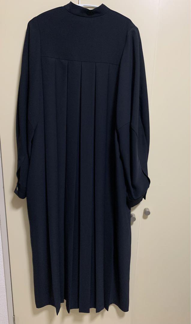 【4/7まで値下げ】ENFOLD BACK-PLEATS DRESS