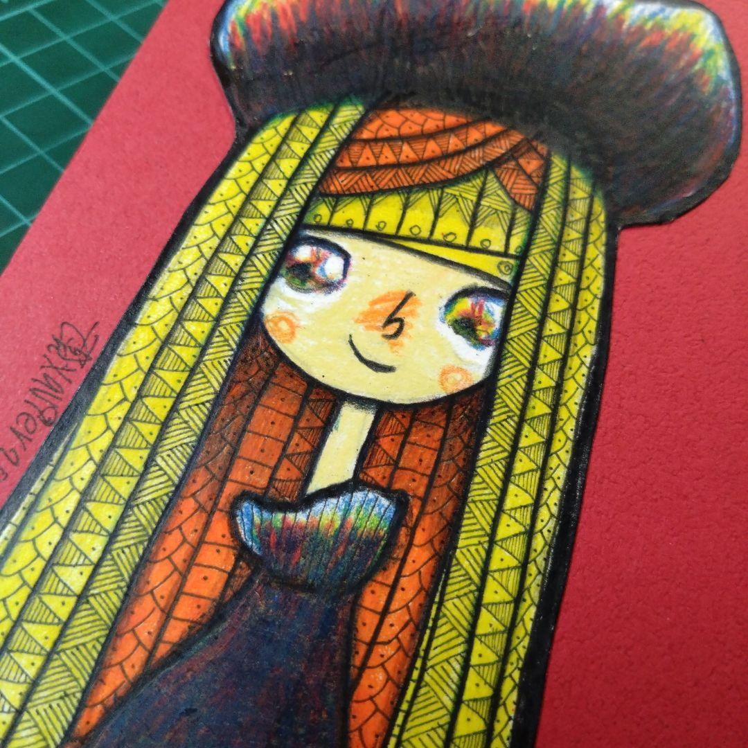 【ザビちゃん】【原画肉筆】魔女ちゃん ザビちゃん】【原画肉筆】魔女ちゃん