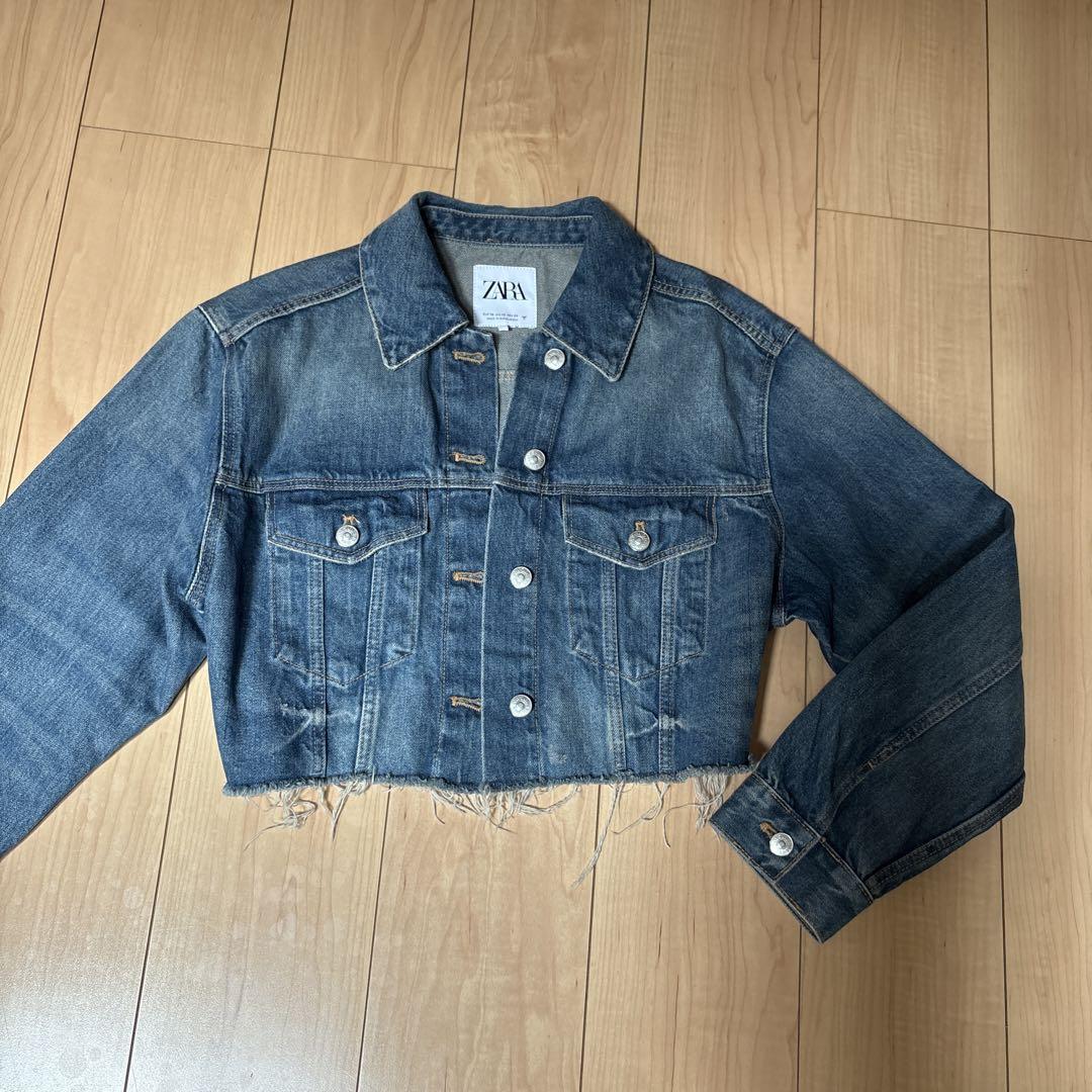 TRF クロップドデニムジャケット - ブルー | ZARA Japan / 日本