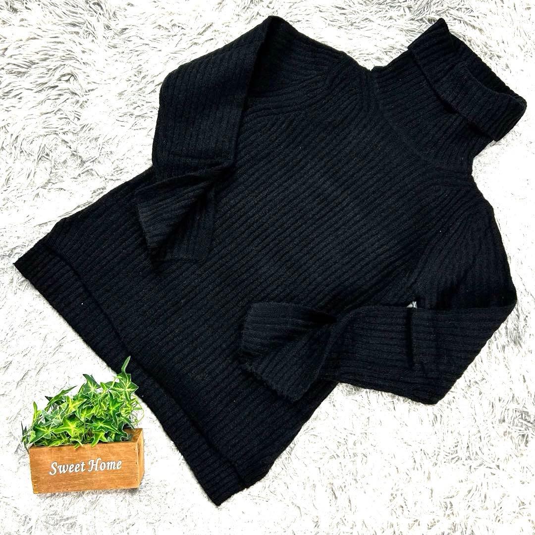 良品❗️【BENIYA CO,. LTD】タートルネックリブセーター(F)黒