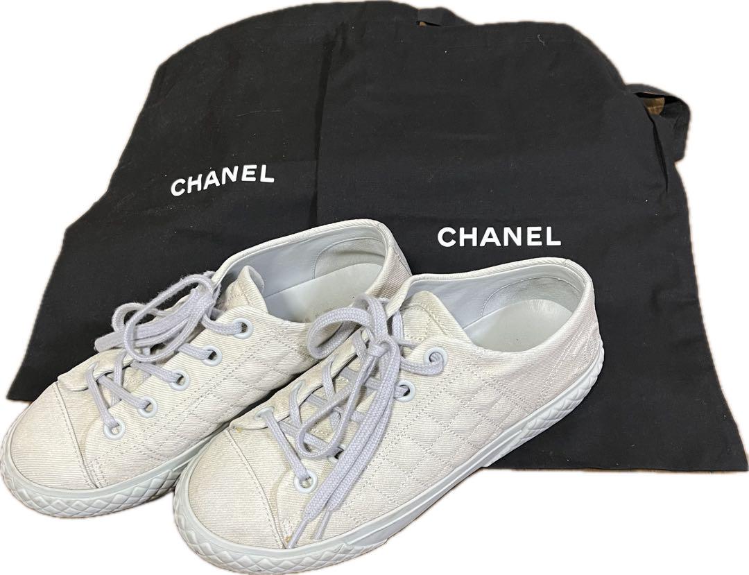 CHANEL シャネル 白系 スニーカー CCマーク 36C