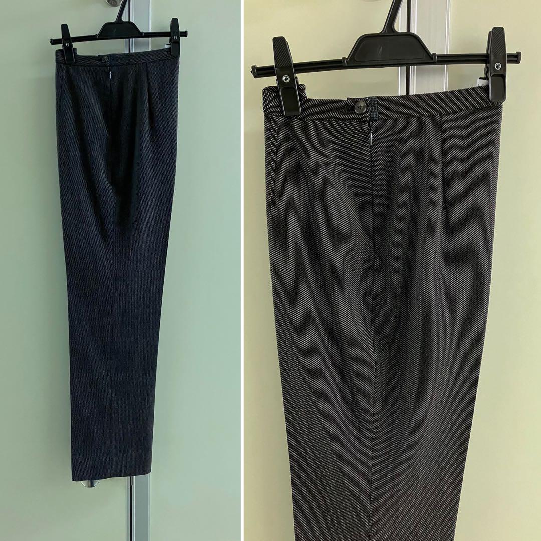 【MaxMara】 BLACK WOOL 比翼ダブル スーツ