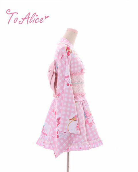 toAlice いちごギンガムチェック浴衣 浴衣ドレス