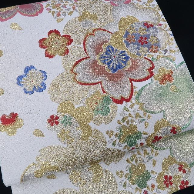のパートナ⊢ 新品 西陣織“自然と笑顔の連鎖を生む桜の花道 ”袋帯 L-33 TqySC-m93493679631 桜 振袖用 しさで