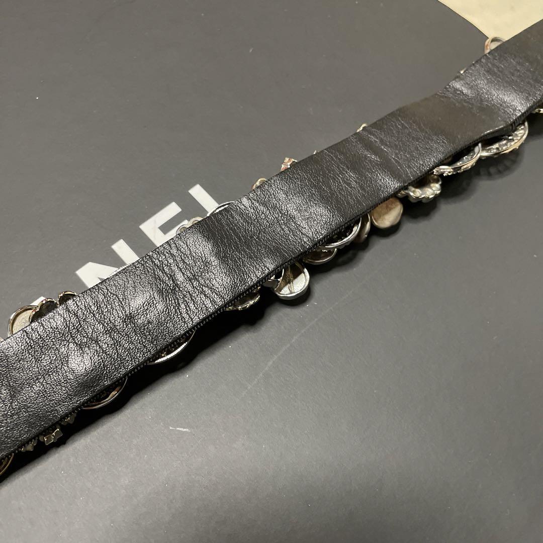 激レア　vintage CHANEL シルバースタッズベルト