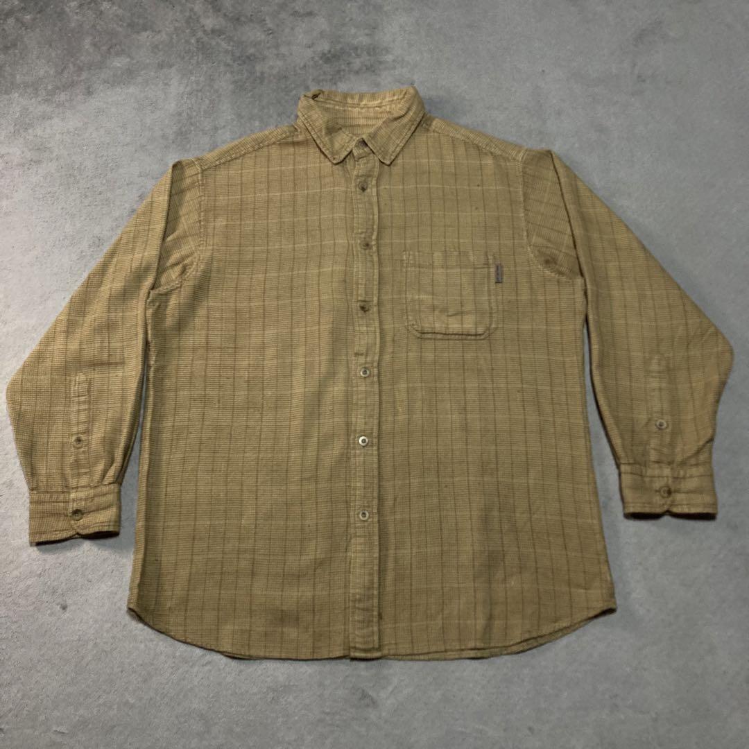 Woolrich BDShirt LongSleeve コットン カーキ L