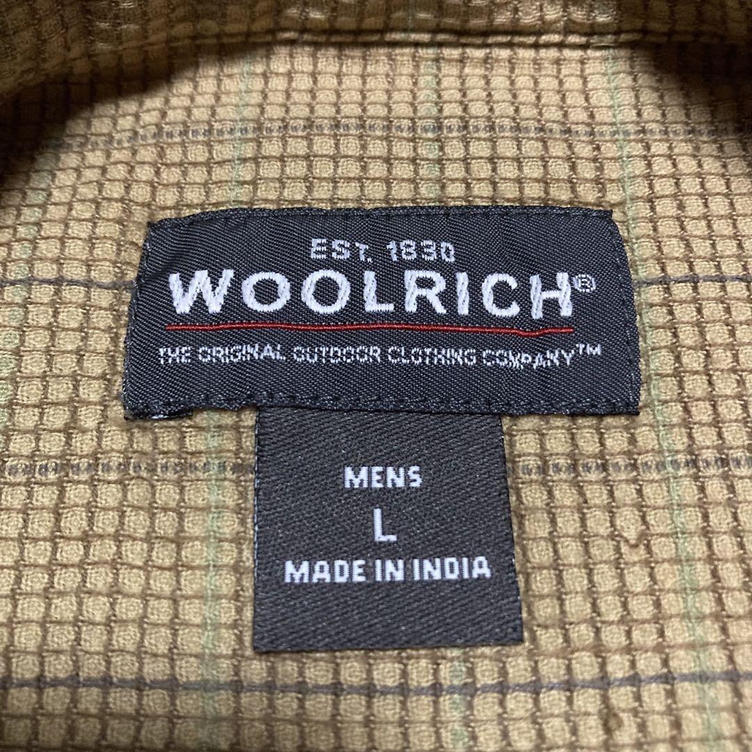 Woolrich BDShirt LongSleeve コットン カーキ L