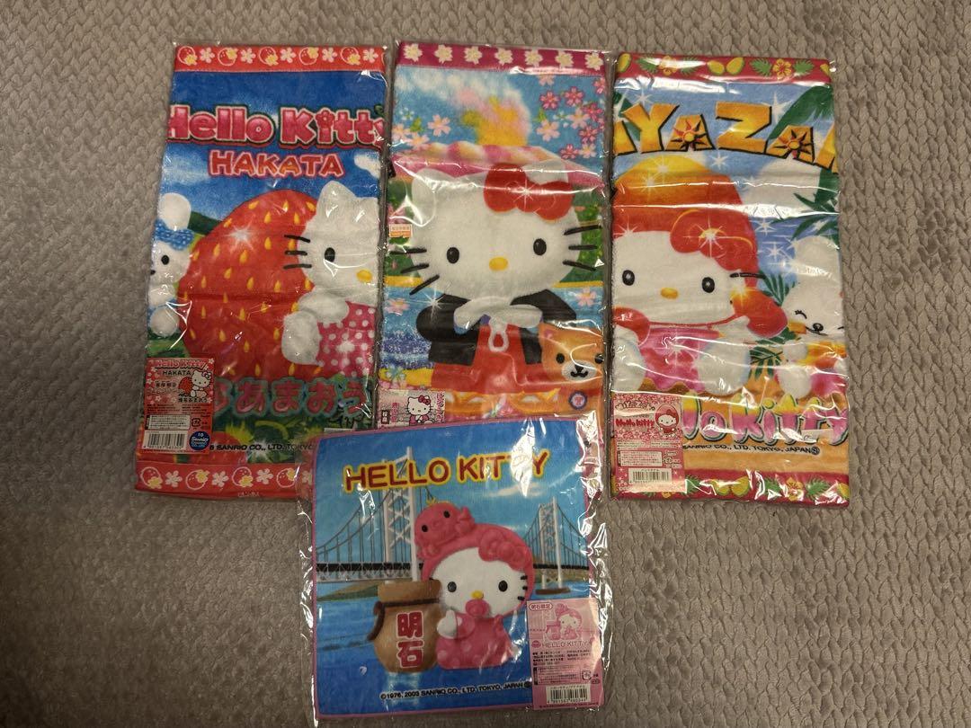 新品未使用】ハローキティ ご当地キティ ハンドタオル3枚
