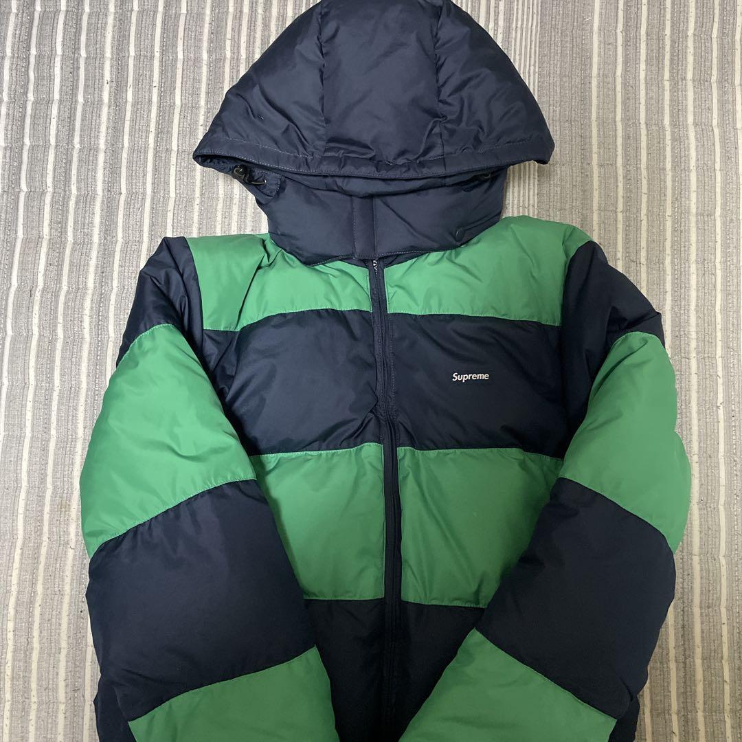 Supreme ストライプ ダウンジャケット S
