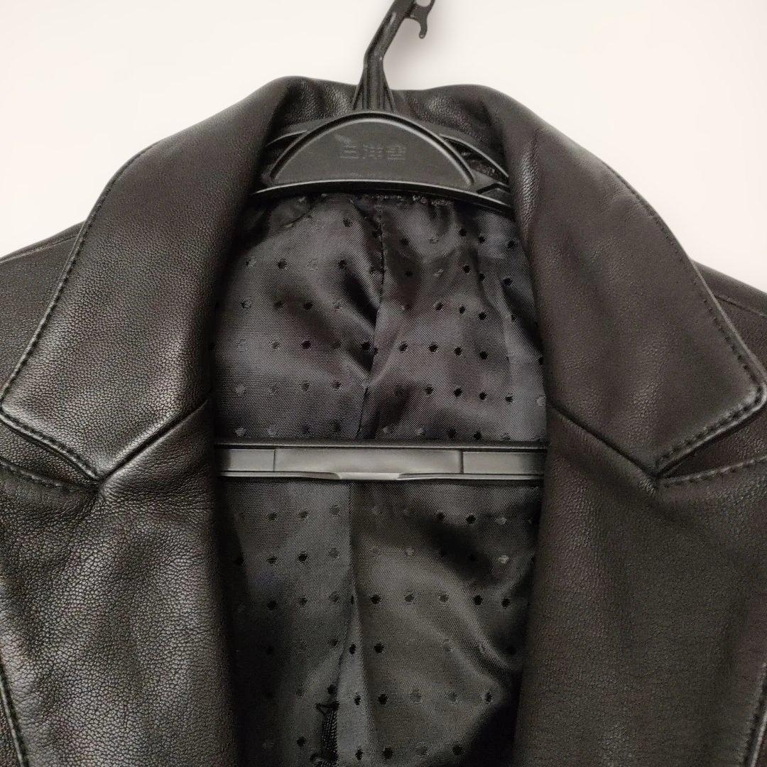 黒レザージャケット シングルボタン 黒レザージャケット シングルボタン