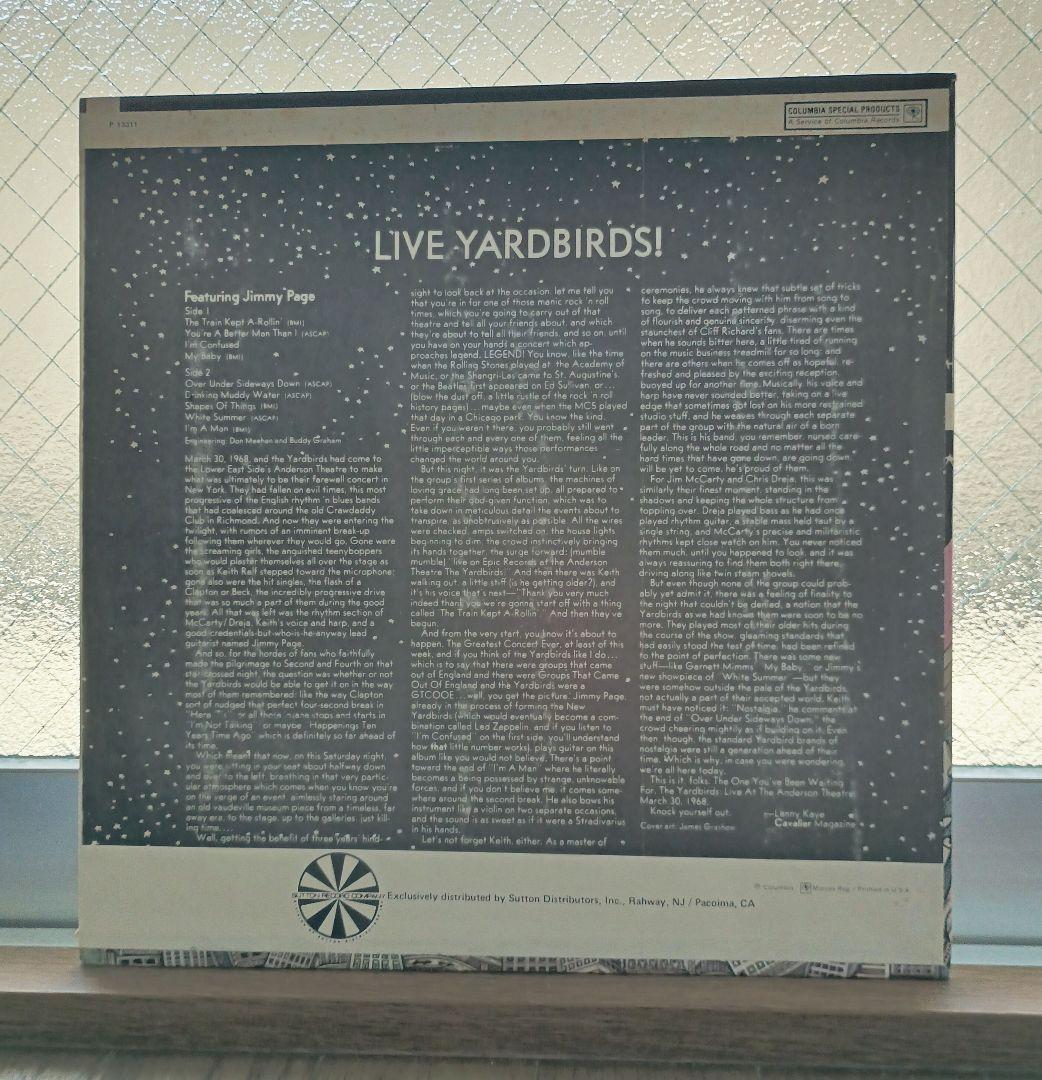 洋楽 LIVE YARDBIRDS Featuring Jimmy Page LP