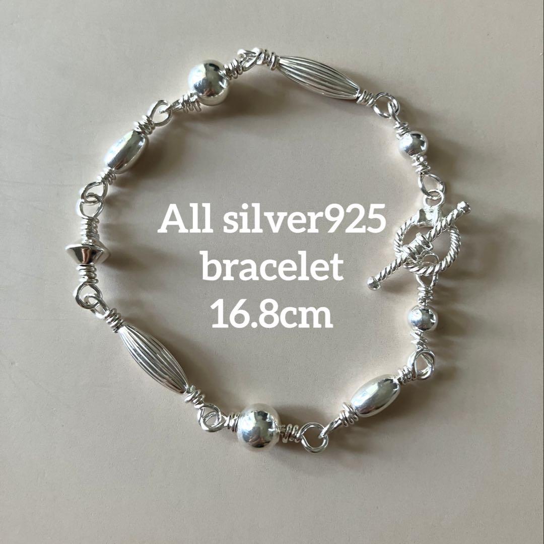 All silver925 ブレスレット16.8cm - メルカリ