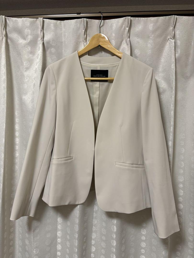 【美品】グリーンレーベル ノーカラージャケット