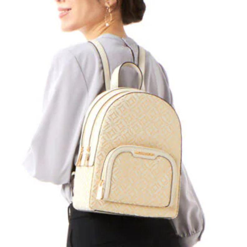 新品 マイケルコース 白×金 リュック ジャガード MICHAEL KORS