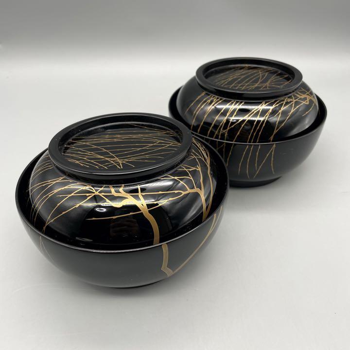 輪島塗】 五島屋謹製 桜蒔絵煮物椀 5客セット 共箱 13904