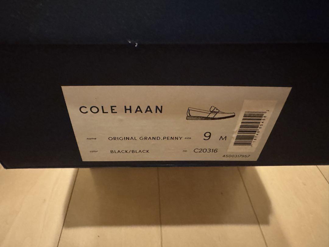 COLE HAAN ブラックレザー ローファー　9US