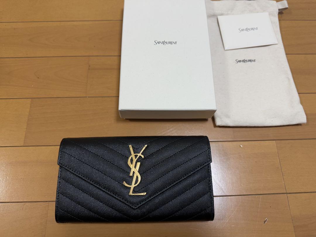 新品カサンドラSAINT LAURENT マトラッセ ラージ フラップウォレット