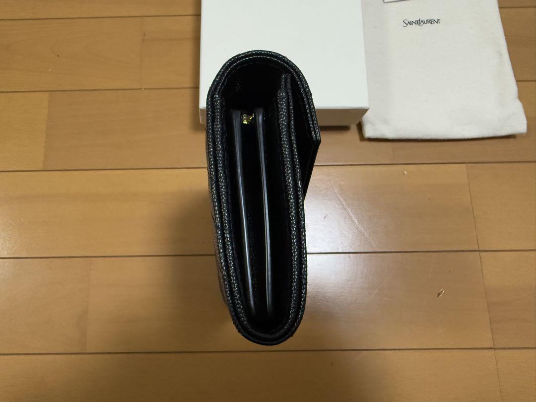 新品カサンドラSAINT LAURENT マトラッセ ラージ フラップウォレット