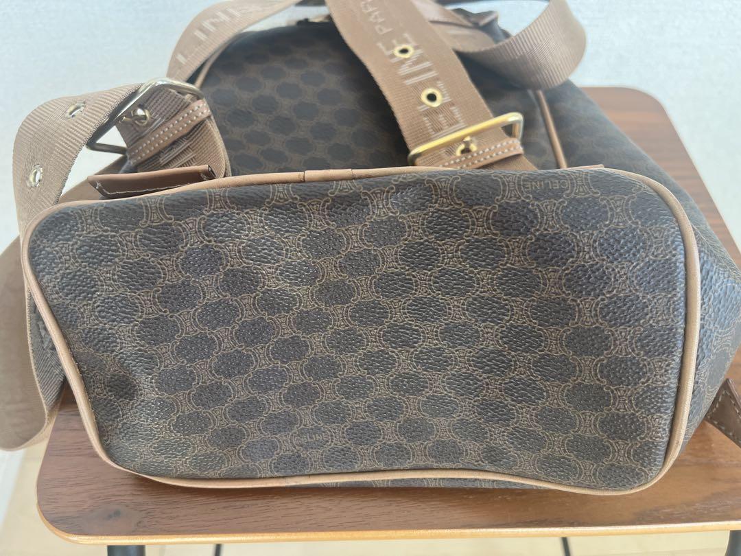 CELINE セリーヌ☆マカダム リュック バックパック レザー 総柄 ブラウン
