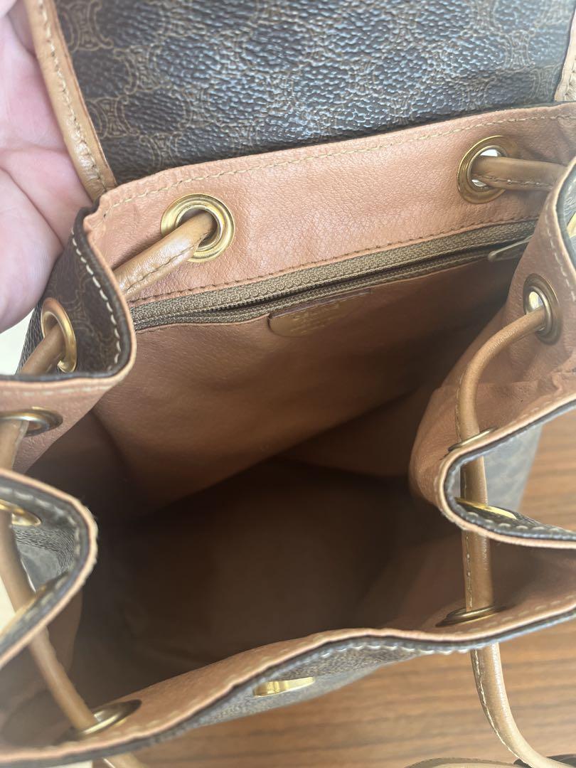 CELINE セリーヌ☆マカダム リュック バックパック レザー 総柄 ブラウン