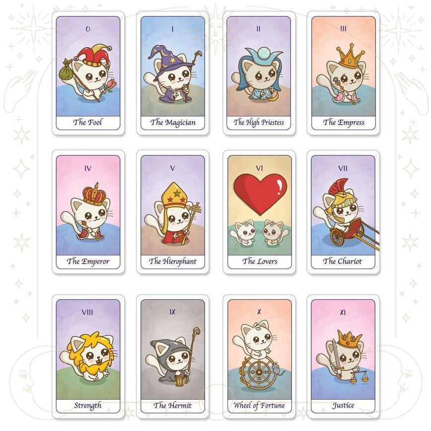 【正規品タロットカード】海外インディーズデッキ✨キュート猫ちゃんキャットタロット 正規品タロットカード】海外インディーズデッキ✨キュート猫