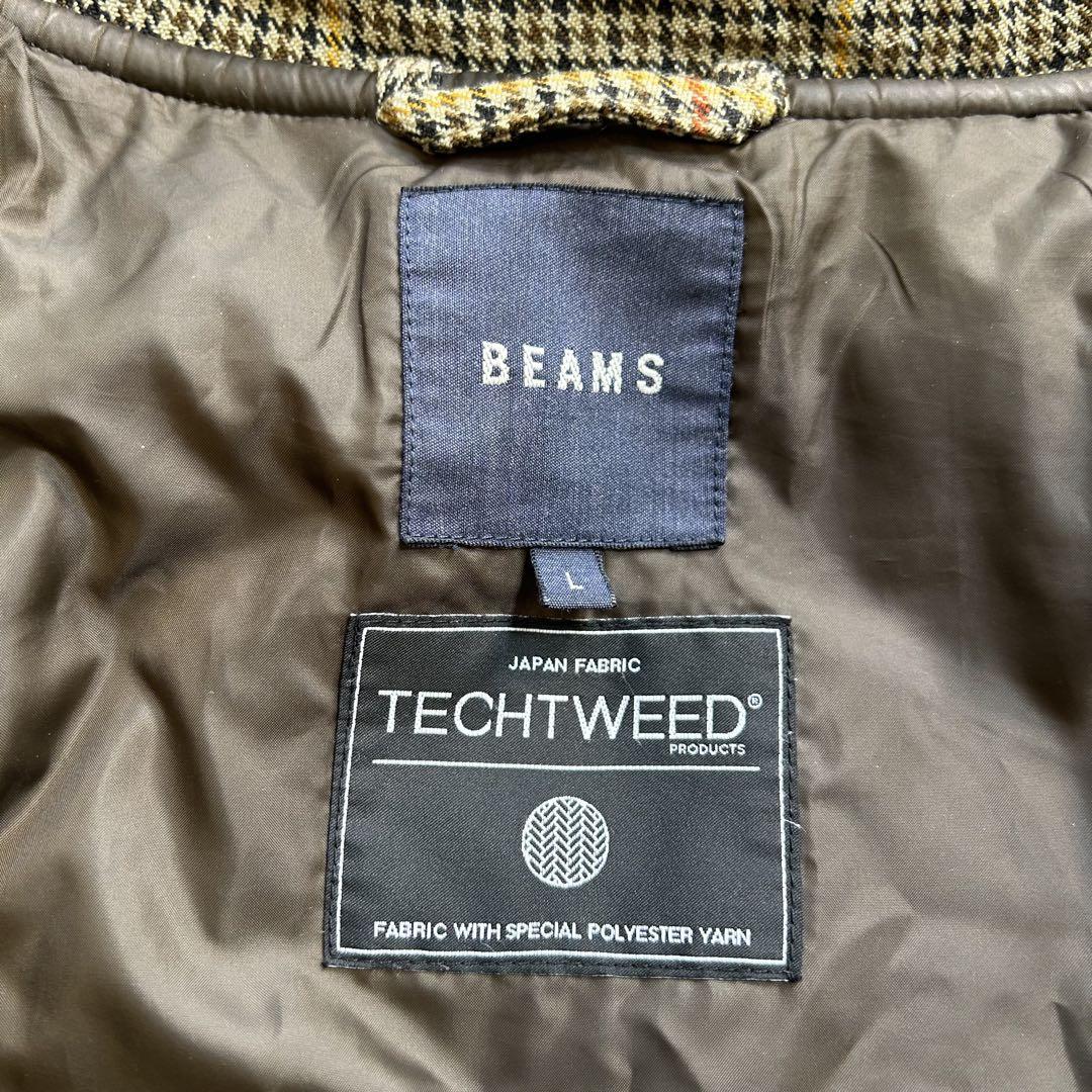 BEAMS ビームス TECH TWEED テックツイード ダッフルコート L