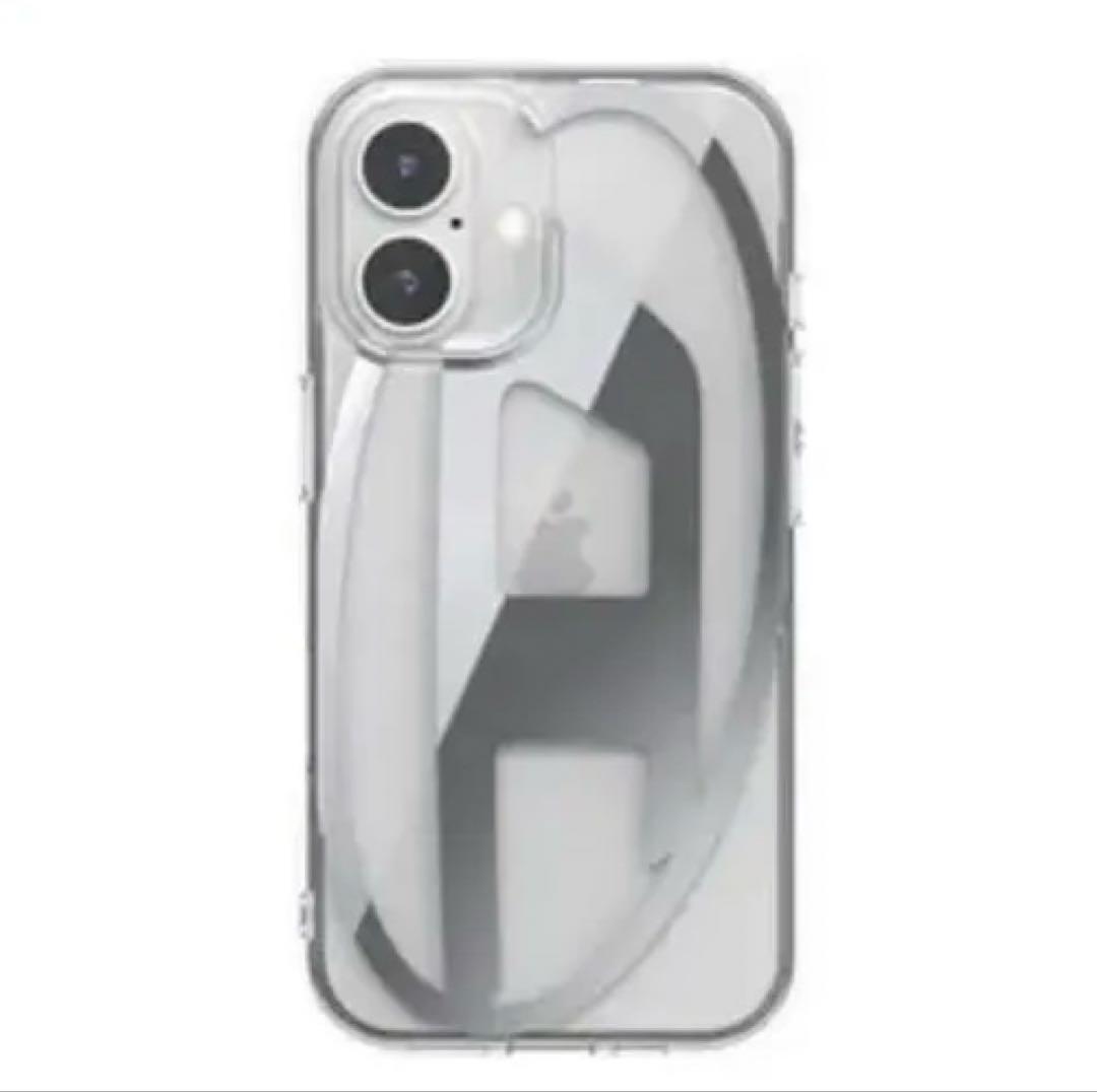 DIESEL iPhone 16用ケース クリア/シルバー　新品