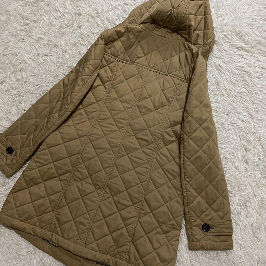 【美品】バーバリーロンドン　キルティング　ロングコート　XL 42 ノバチェック