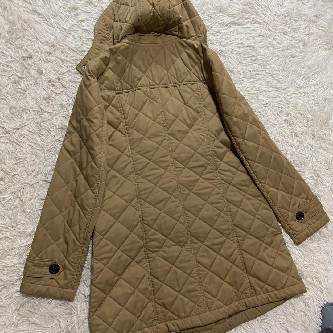 【美品】バーバリーロンドン　キルティング　ロングコート　XL 42 ノバチェック