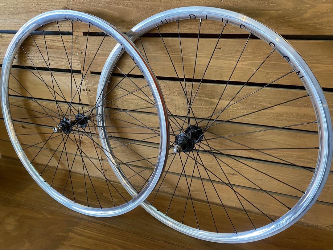 h plus son AT-25リム × cycrocハブ 前後セット 自転車