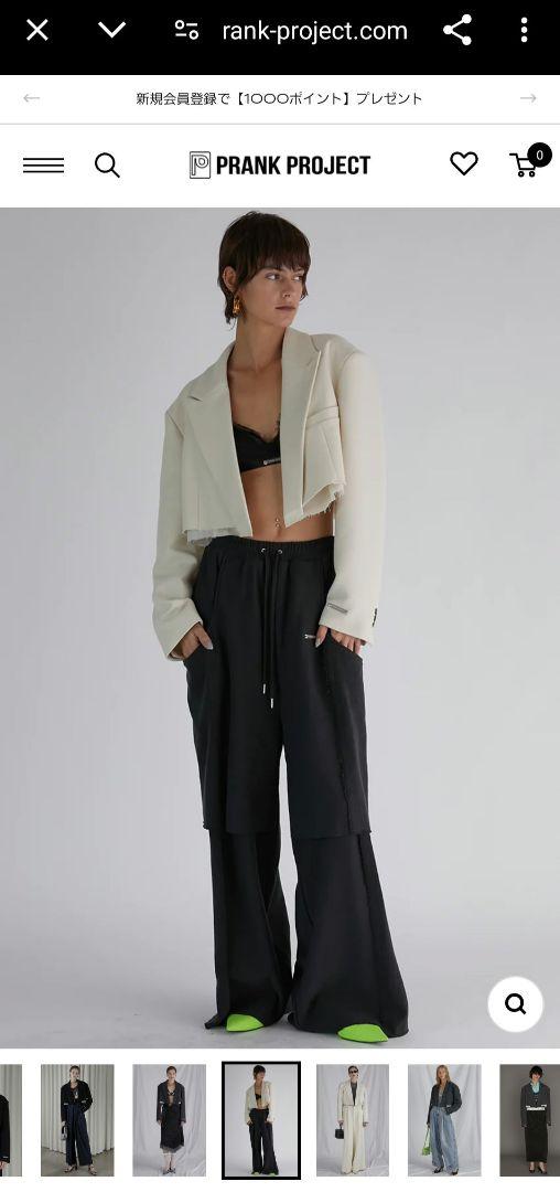 PRANK PROJECT Cut-off Short Jacket WHT