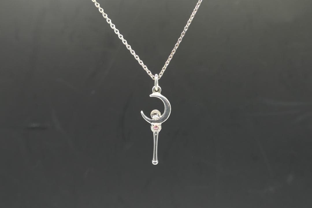 未使用 美少女戦士セーラームーン ムーンスティック ネックレス シルバー925 未使用 美少女戦士セーラームーン ムーンスティック ネックレス シルバー925