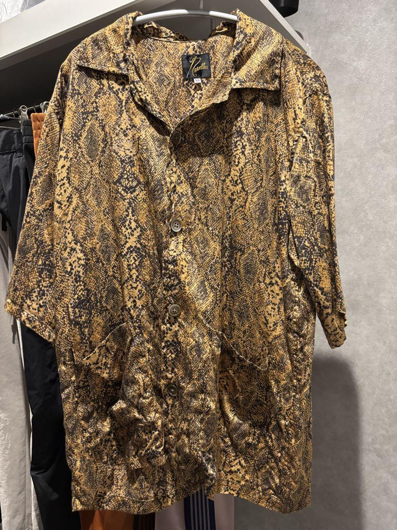 楽天市場】【中古】Needles パイソン柄オープンカラー半袖シャツ