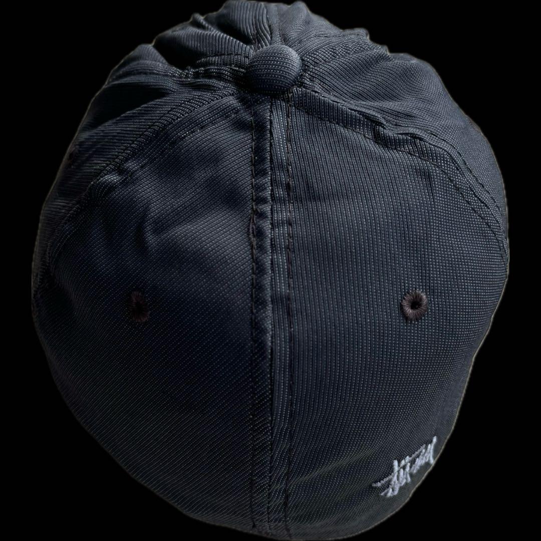 “＠”old stussy 刺繍ロゴ 6パネルキャップ stussyhats 紺