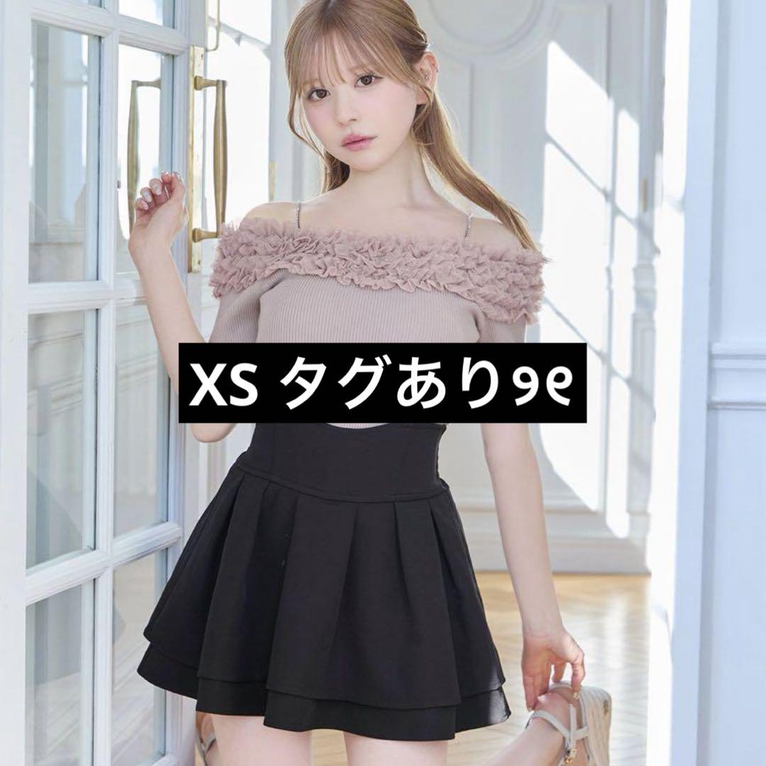 XS ミシェルマカロン 美脚スカート ブラック インナーパンツ付