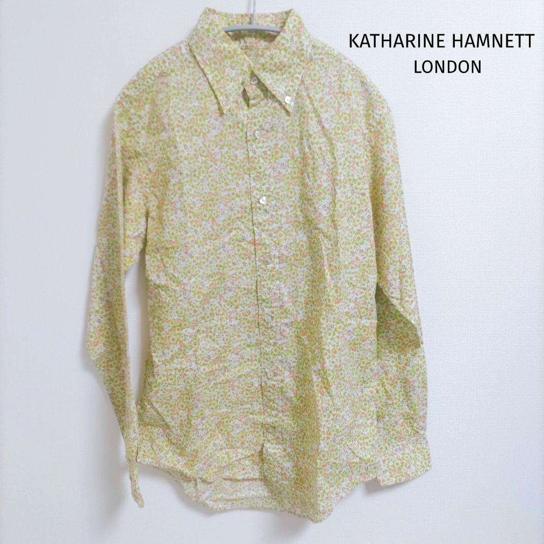 KATHARINE HAMNETT LONDON 長袖コットンシャツ 花柄 M