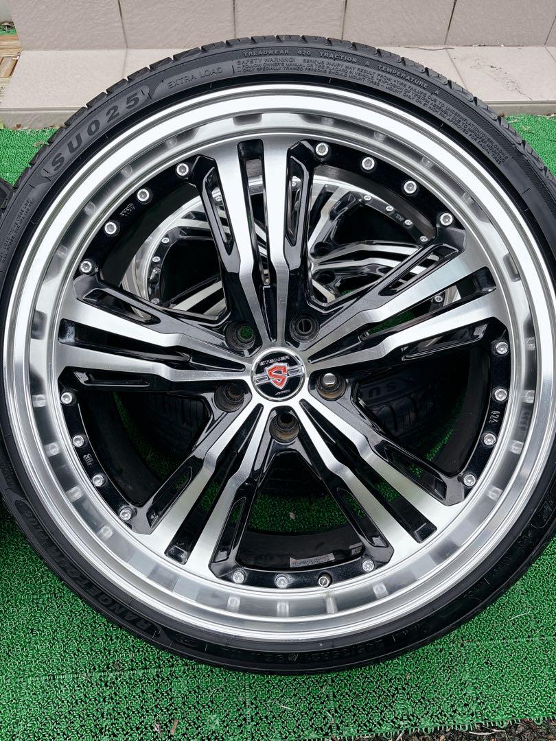 レクサスLS460後期 にて使用 21インチ AME 120PCD 5穴