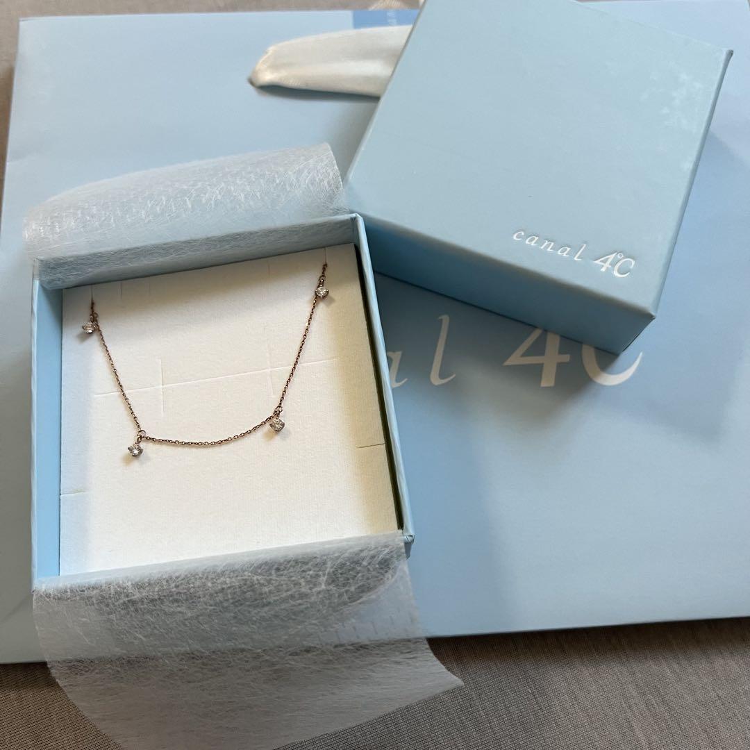 【美品】canal 4℃ ブレスレット　ピンクゴールド　上品　可愛い　プレゼント