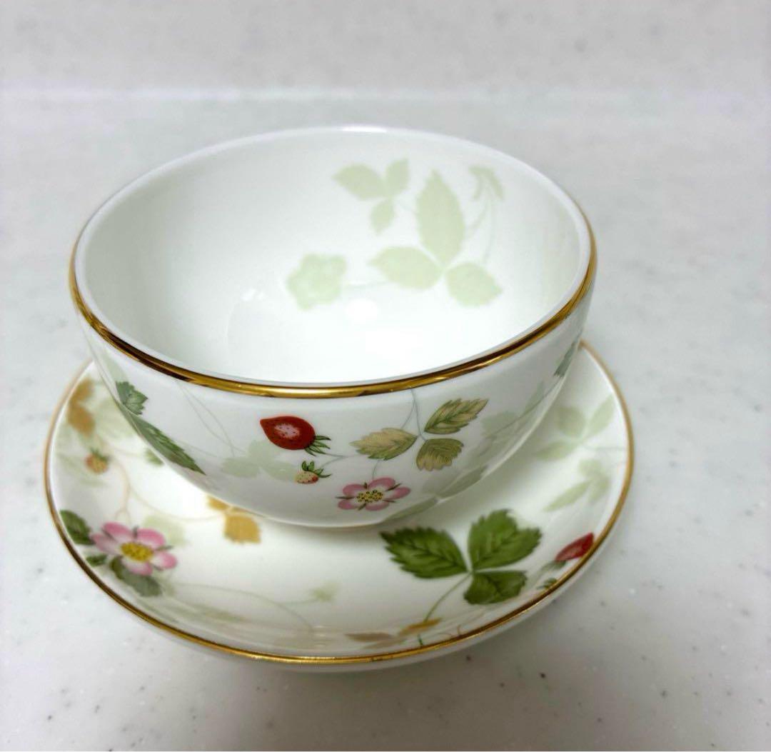 【美品】ワイルドストロベリーパステル　ジャパニーズカップ&プチトレイ3セット