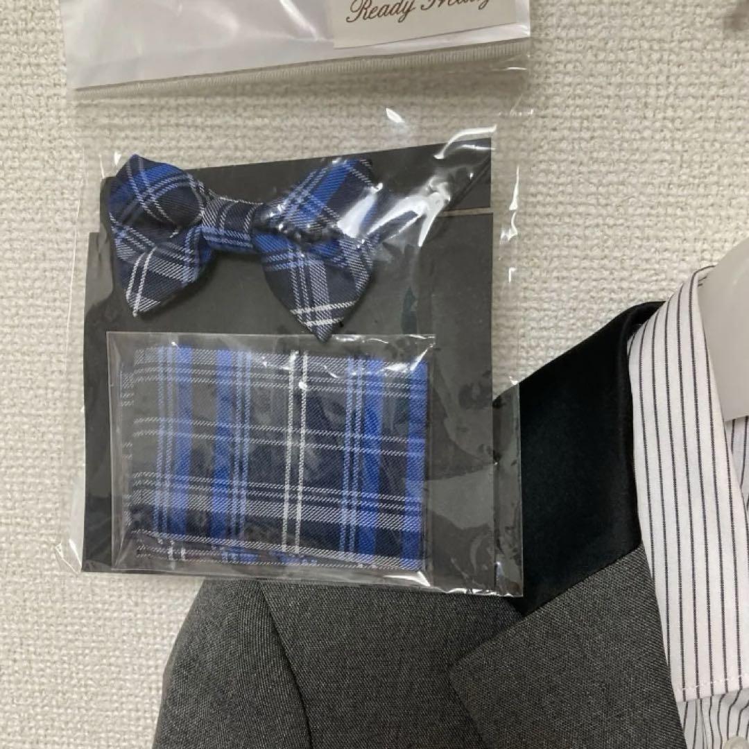 ワンダーファクトリー　グレー男の子スーツ　入学式　卒園式　130 フォーマル