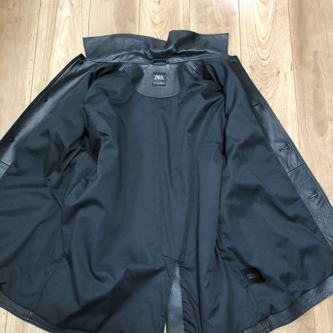 【激安通販 オンラインショップ】日用品 ザラ ZARA カーコート レザージャケット 38 羊革 ラムレザー ジャケット・アウター