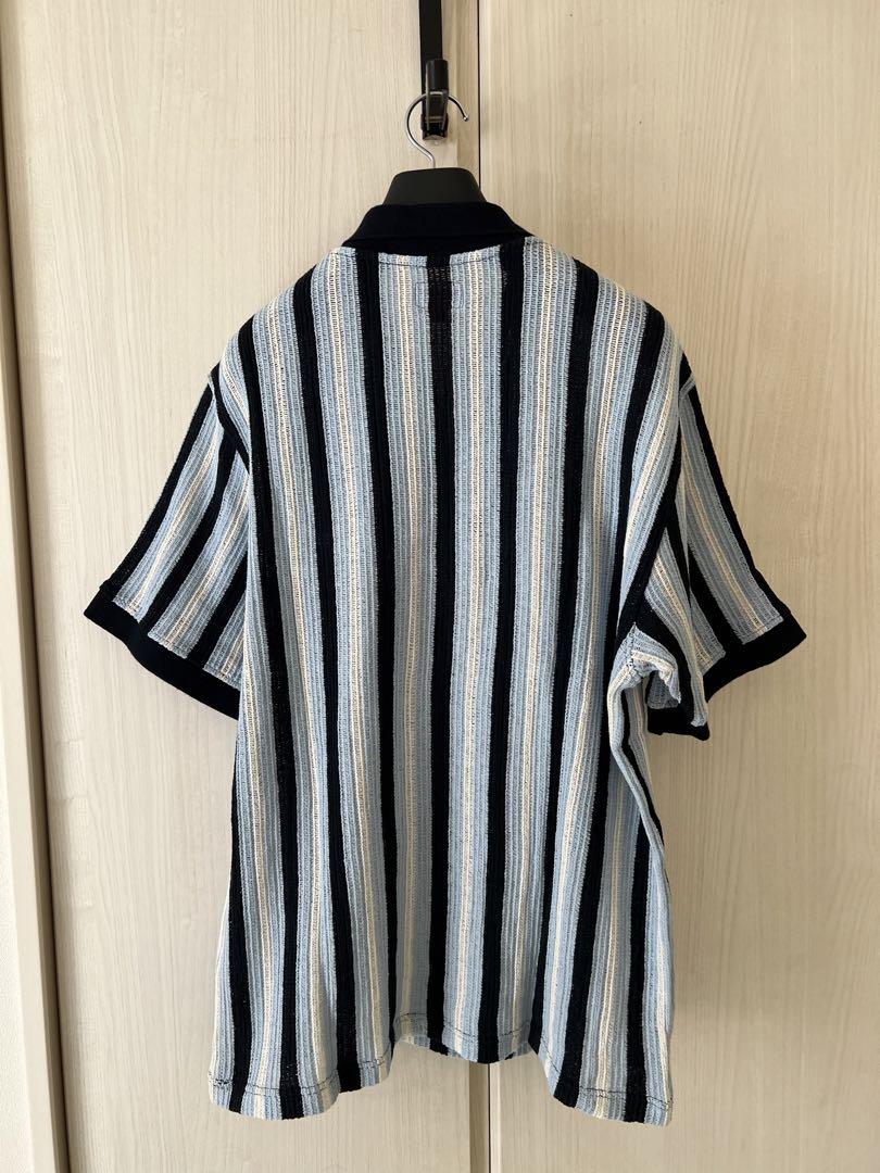 トップス supreme Open Knit Stripe Zip Polo(L)