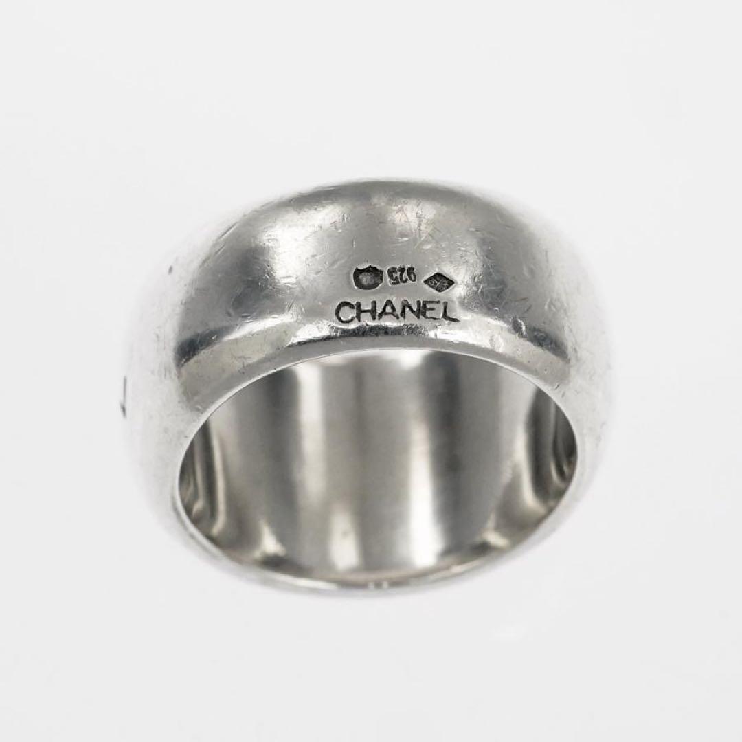 CHANEL (シャネル) ロゴ アルファベット シルバーリング 指輪SV925 CHANEL (シャネル) ロゴ アルファベット シルバーリング 指輪SV925