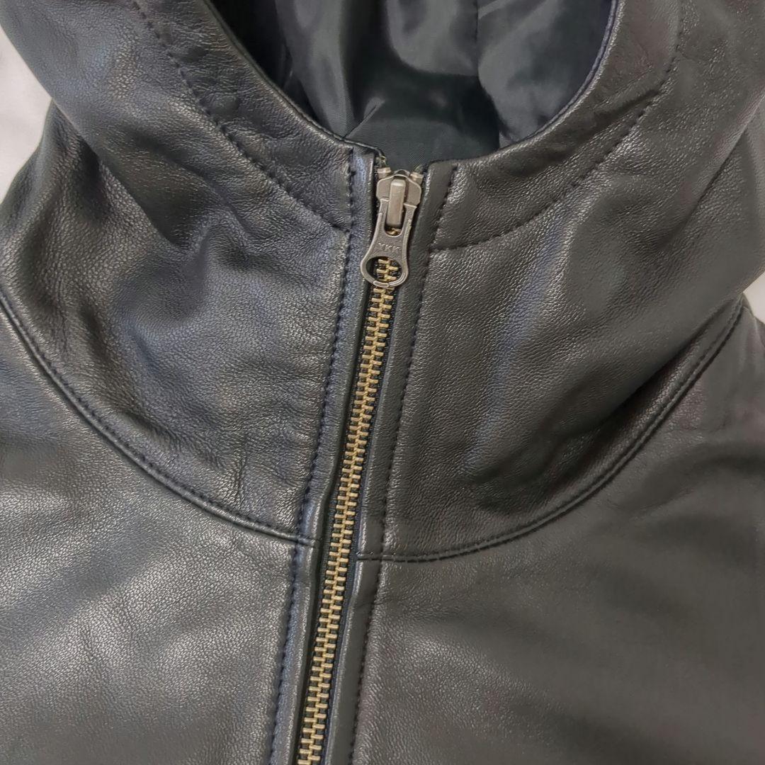 ◉DETAILS　ディテールズ　レザーライダースジャケット　パーカー　羊皮