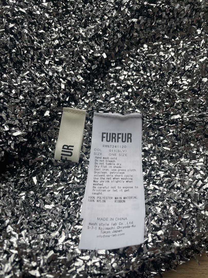 レースアップラメニットキャミソール fur fur