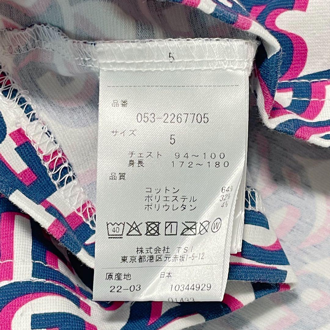 美品　パーリーゲイツ　モックシャツ　5 メンズ　L ハイネック　モックネック