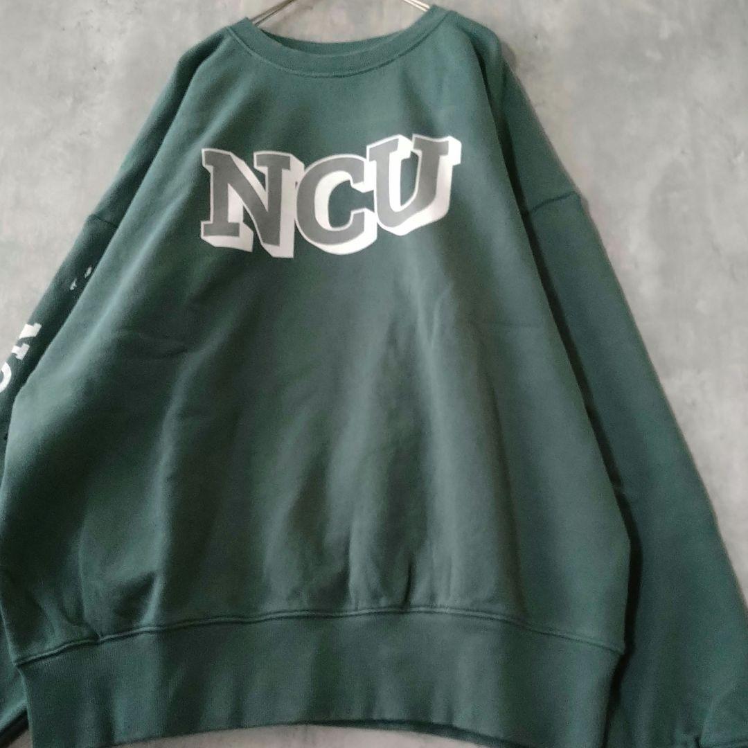 【新品】 Ungrid ルーズシルエットロゴスウェット グリーン F トレーナー